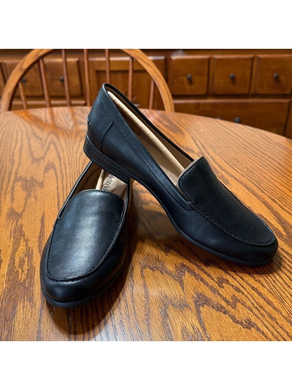 Life Stride Soft System Margot Loafers Black Burnish Size 9W New